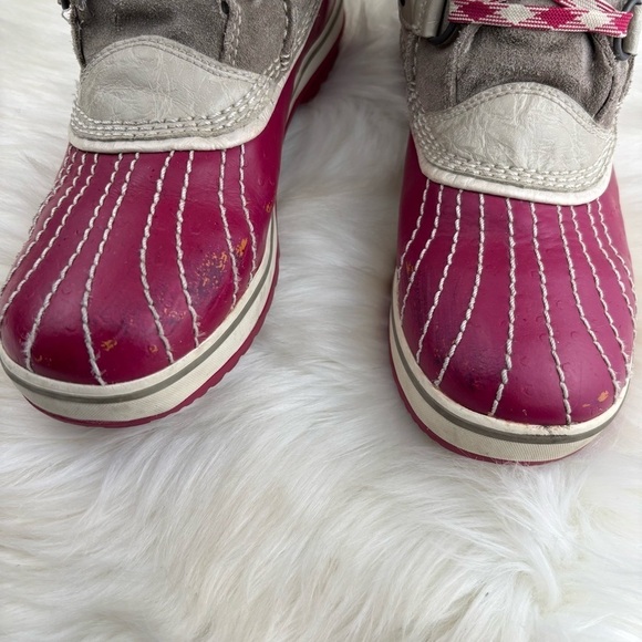 SOREL WINTER SNOW BOOTS GRAY AND PINK COLOR SIZE 5 WOMAN - Picture 6 of 12